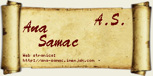 Ana Samac vizit kartica